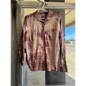 Reworked vintage St. John's Bay plaid flannel size L